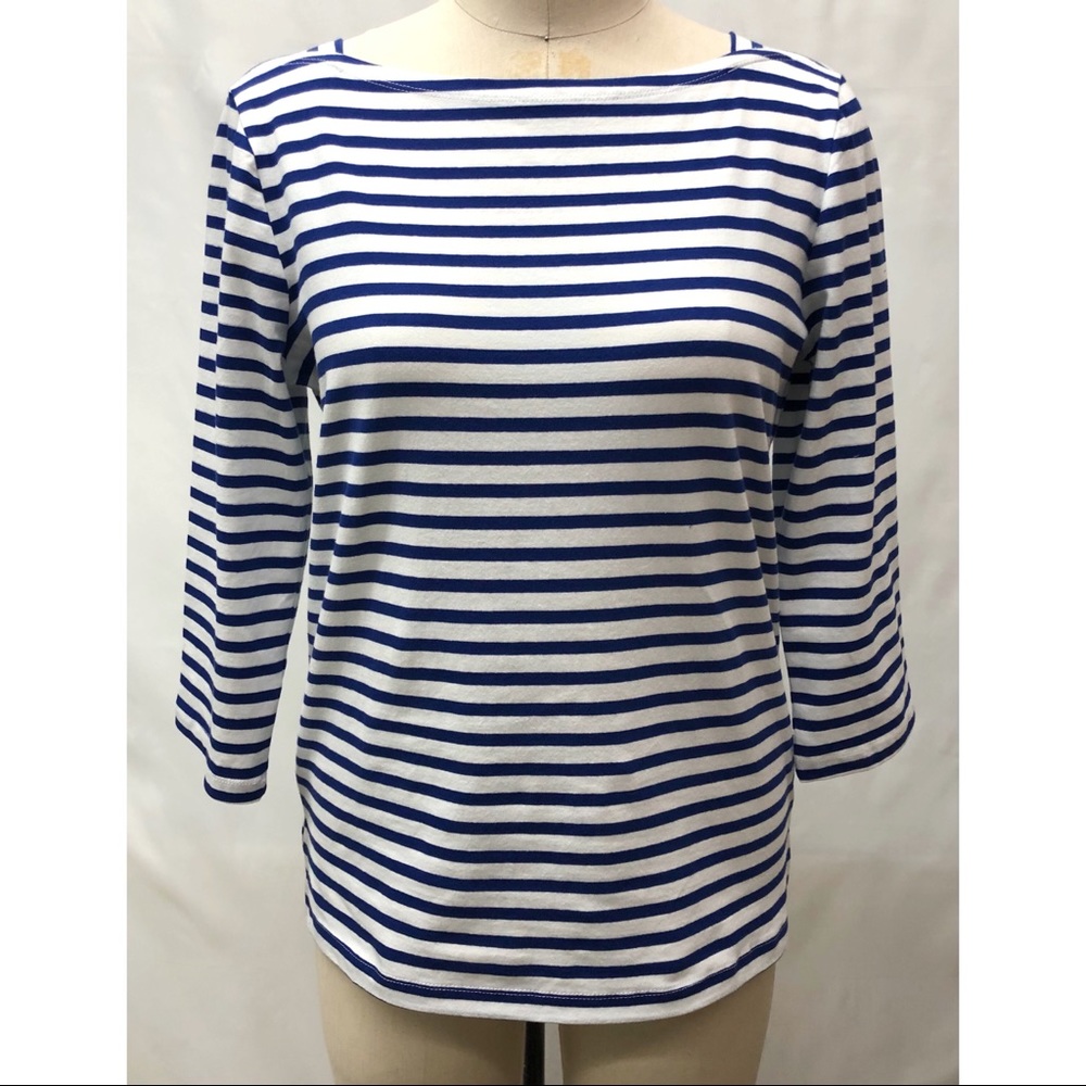 The Vermont Country Store Navy/White Stripe Knit - Picture 2 of 16